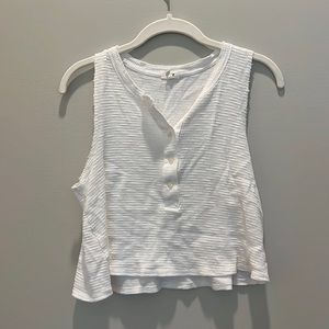 White Waffle Knit Tank